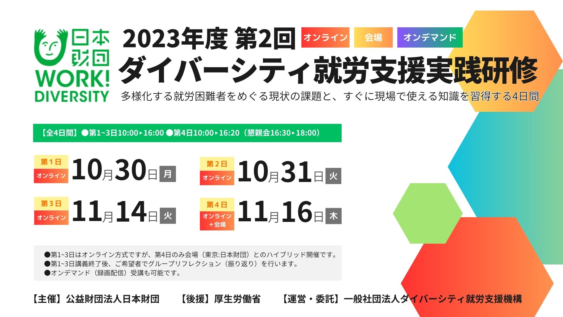 2023年度第2回ダイバーシティ就労支援実践研修